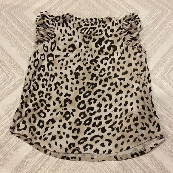 Chaser Girls Leopard Ruffle Shoulder Top - Picture 5 of 5